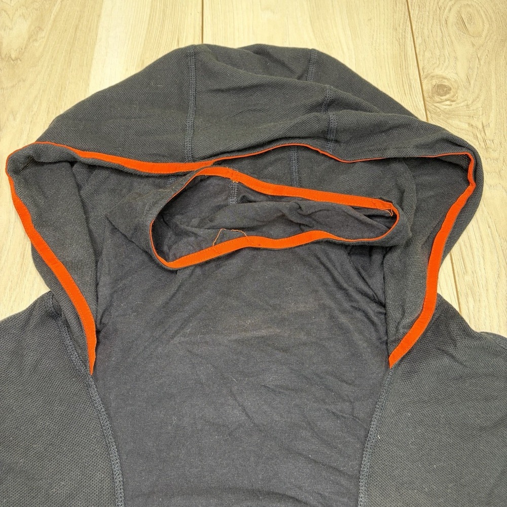 RLX Ralph Lauren Men's Pullover Mock Neck Hoodie Black Orange Trim Size Large - Picture 5 of 16